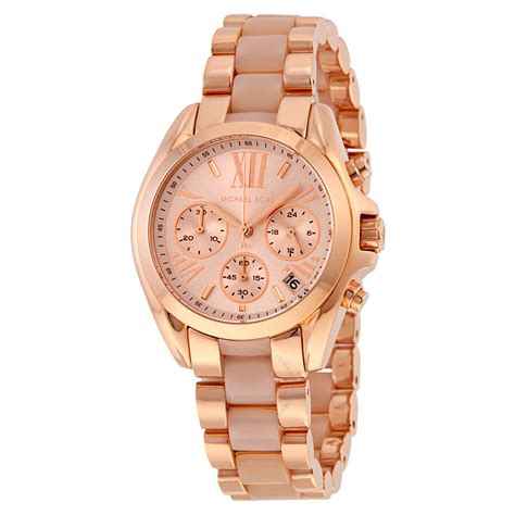 michael kors bradshaw ladies watch rose gold|mk pink watch.